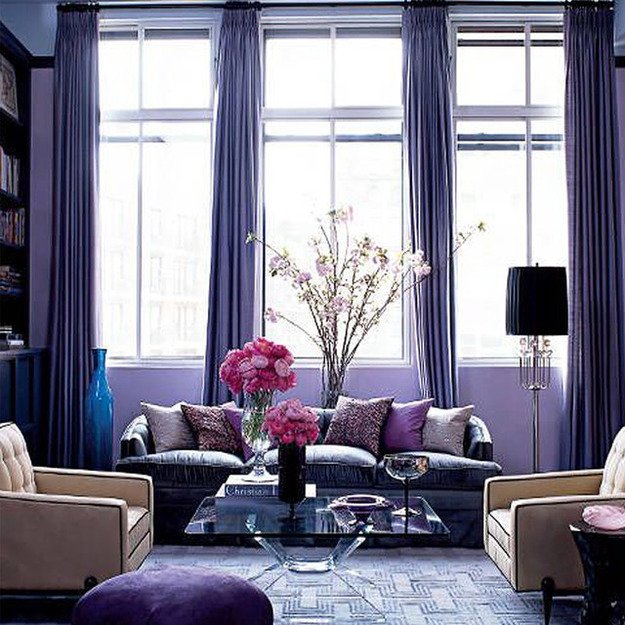 Уникальный интерьер: используем фиолетовый цвет и его оттенки