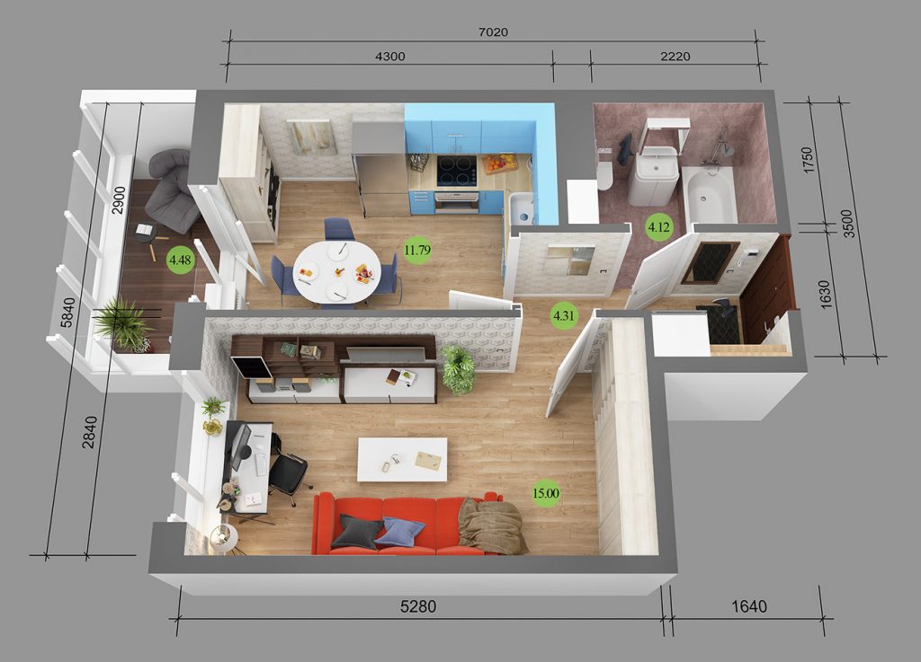 Как спланировать однокомнатную квартиру