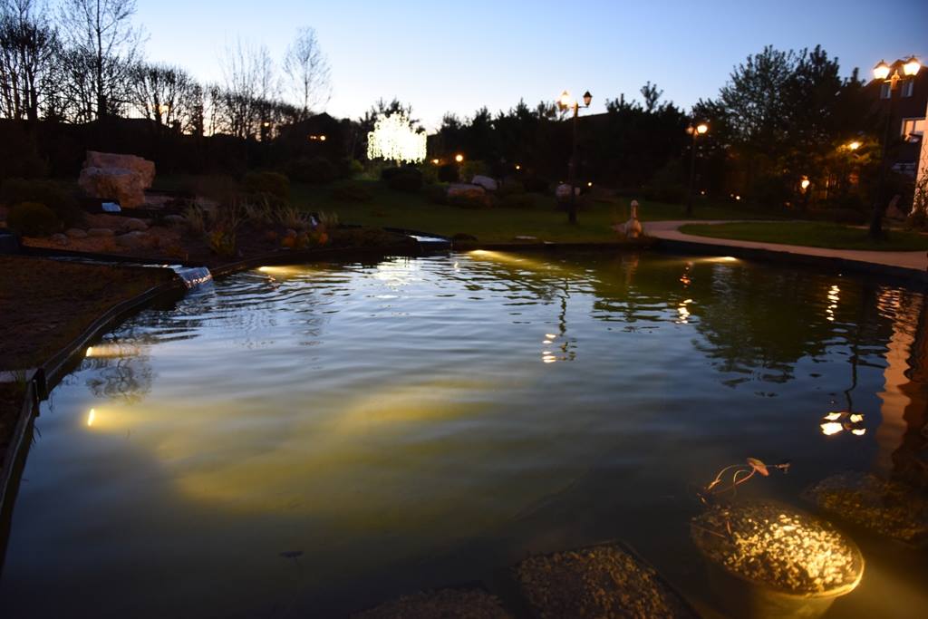 Освещенность водоемов. Подсветка в пруд на фонтан РГБ. Подсветка водоема. Декоративное освещение водоема. Освещение пруда.